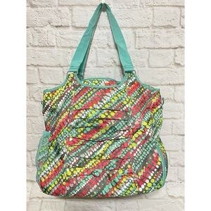 Thirty One All Pro Citrus Aqua Graffiti Dot Athletic Bag